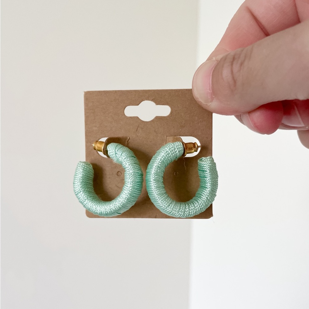Threaded Hoop Earrings